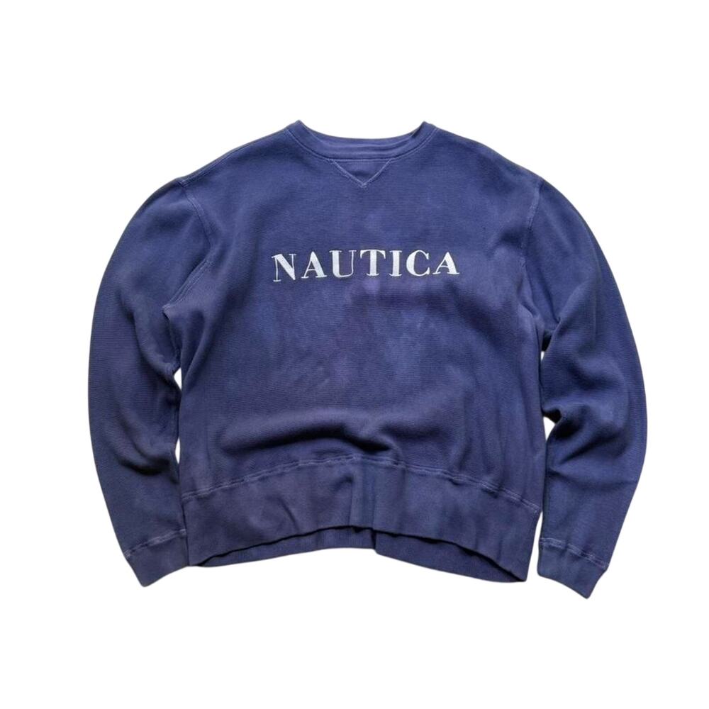 Nautica Faded Out Men's XL Blue Sweatshirt Knit